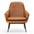 Elegant Wendelbo Hug Lounge Chair 3D model small image 3