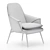 Elegant Wendelbo Hug Lounge Chair 3D model small image 5