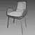 Elegant Comfort Dining Chair 3D model small image 4