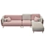 Pink Velvet Sofa Set: Modern, Upholstered, 320cm Wide 3D model small image 5