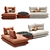 Gemini Modular Sectional Sofa 3D model small image 1