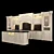 Convertible Wood Cabinet Island 3D model small image 2