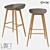 Modern Metal and Plastic Bar Stool: LoftDesign 30230 3D model small image 1