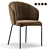 Elegant Shell Back Chair 3D model small image 1