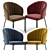 Elegant Shell Back Chair 3D model small image 2