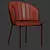 Elegant Shell Back Chair 3D model small image 5