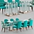 Elegant Dining Set: 3D Model 3D model small image 1