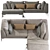 Stylish Charles Large Fabric Sofa 3D model small image 4