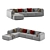 Bacon Bliss Modular Sofa 3D model small image 1