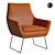 Sleek Accent Chair: Kendrick 3D model small image 12