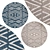 Luxury Circular Rugs | No. 169 3D model small image 1