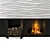Modern Electric Fireplace - 4000 x 600 x H3000 mm 3D model small image 3