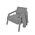 Elegant Modern Armchair 3D model small image 5