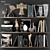 Modern Decorative Shelf Set 3D model small image 6