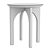 Modern Arch Marble Side Table 3D model small image 4