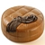 Luxury Saddle Leather Pouf Ottoman 3D model small image 2