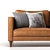 Elegant Hable Leather Sofa 3D model small image 3