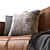 Elegant Hable Leather Sofa 3D model small image 4