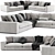 Modern Article Beta L Sofa 3D model small image 1