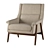 Timeless Luxury: RH Milo Baughman Leather Chair 3D model small image 1