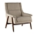 Timeless Luxury: RH Milo Baughman Leather Chair 3D model small image 2