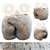 Modern Glass Table Lamp with Hair & Fur Modifier 3D model small image 1