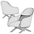 Poliform MARLON Armchair: Sleek and Stylish Seating Solution 3D model small image 5