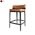 Refined Grange Bar Stool: Luxury Craftsmanship 3D model small image 3