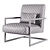 Modern Metalna Elena Armchair - Stylish Comfort for Your Home 3D model small image 4
