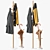 Elegant Grace Mango Coat Rack 3D model small image 1