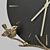 Terra Branch Steel and Marble Wall Clock 3D model small image 8