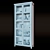 Elegant Glass Door Wardrobe 3D model small image 2
