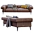 Luxury Leather Sofa Soho by Gianfranco Ferre 3D model small image 5
