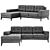 Modern and Spacious Foster Sofa 3D model small image 1