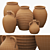 Title: Rustic Relief Ceramic Vases 3D model small image 5