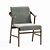 Elegant Velvet Dining Chair 3D model small image 1