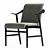 Elegant Velvet Dining Chair 3D model small image 5