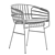 Coastal Chic Rattan Chair 3D model small image 1