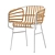 Coastal Chic Rattan Chair 3D model small image 2