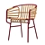 Coastal Chic Rattan Chair 3D model small image 3