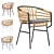 Coastal Chic Rattan Chair 3D model small image 5