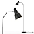 Sleek Matte Black Metal Valencia Floor Lamp 3D model small image 2