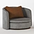 Elegant Gray Armchair for Stylish Living Spaces 3D model small image 1