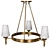 Bronze Ceiling Lamp, Owen Lyca: Elegant White Fabric Shade 3D model small image 2