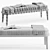 Elegant Marylin Bench - Stylish Seating Solution 3D model small image 4