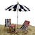 Ocean Breeze 7-Piece Outdoor Beach Lounge Set 3D model small image 4