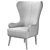Bodil Accent: Stylish Beige Armchair 3D model small image 6