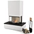 Creameng Shiloh Fireplace: Elegant, Stylish, and Functional 3D model small image 1