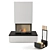 Creameng Shiloh Fireplace: Elegant, Stylish, and Functional 3D model small image 3