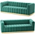 Marlon Velvet Sofa: Luxurious Elegance for Your Home 3D model small image 3